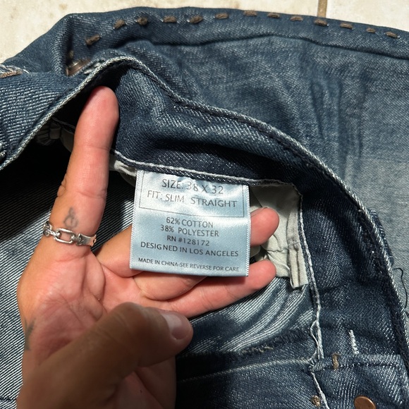 Vintage Y2K Grunge Ring of Fire Jeans - Picture 3 of 6